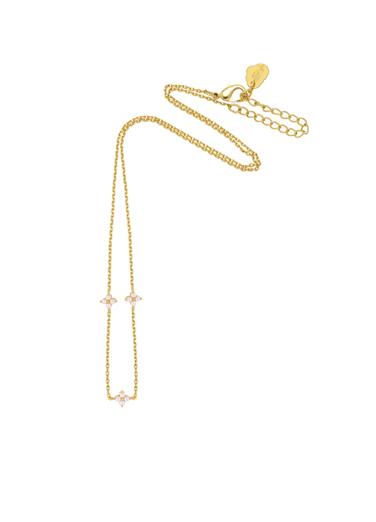 Pearl Multi Flower Necklace