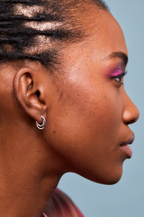 Double Twisted Hoop Earrings, Silver-Plated