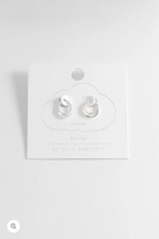 Double Twisted Hoop Earrings, Silver-Plated