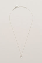 Moon & Star Necklace, Silver-Plated