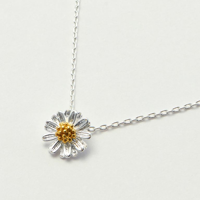 Wildflower Necklace, Silver-Plated
