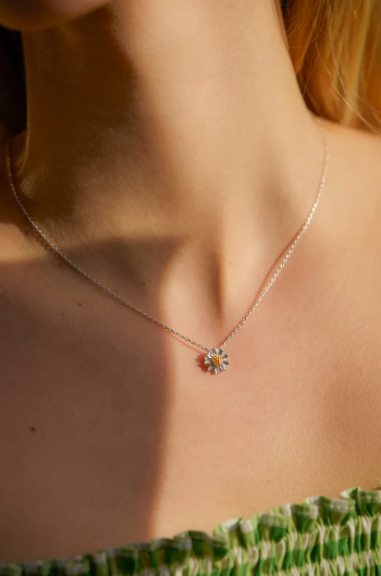 Wildflower Necklace, Silver-Plated