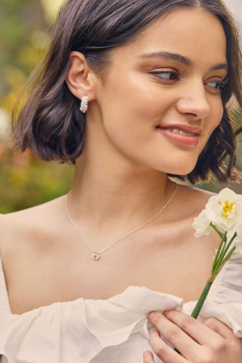 Wildflower Necklace, Silver-Plated