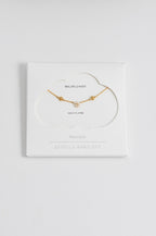 Triple Flower White Enamel Necklace