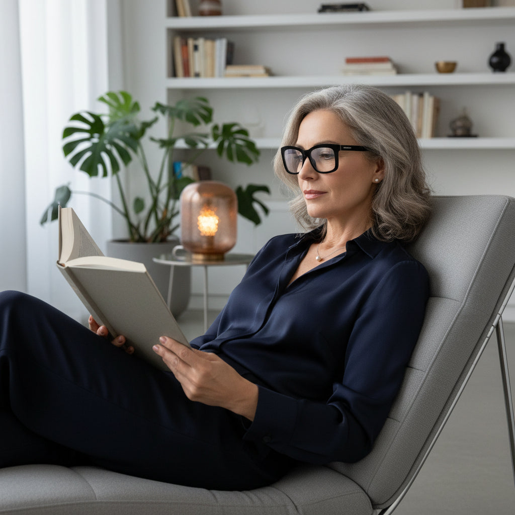 Bloom Reading Glasses, Black Rose