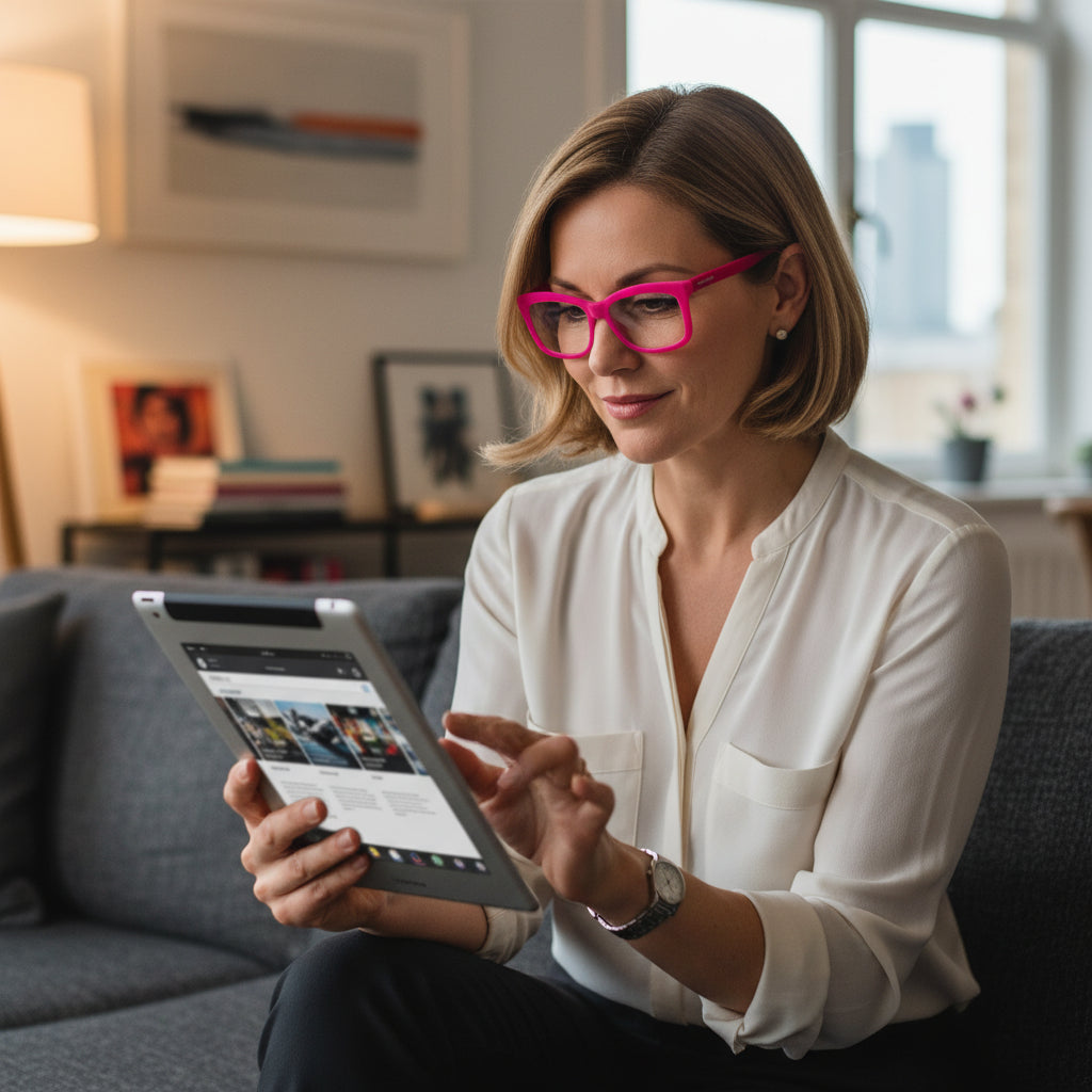 Bloom Reading Glasses, Pink Peony