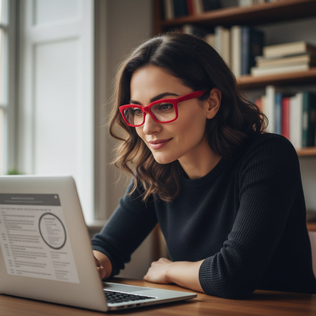 Bloom Reading Glasses, Red Rose