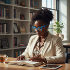 Panthera Reading Glasses, Blue