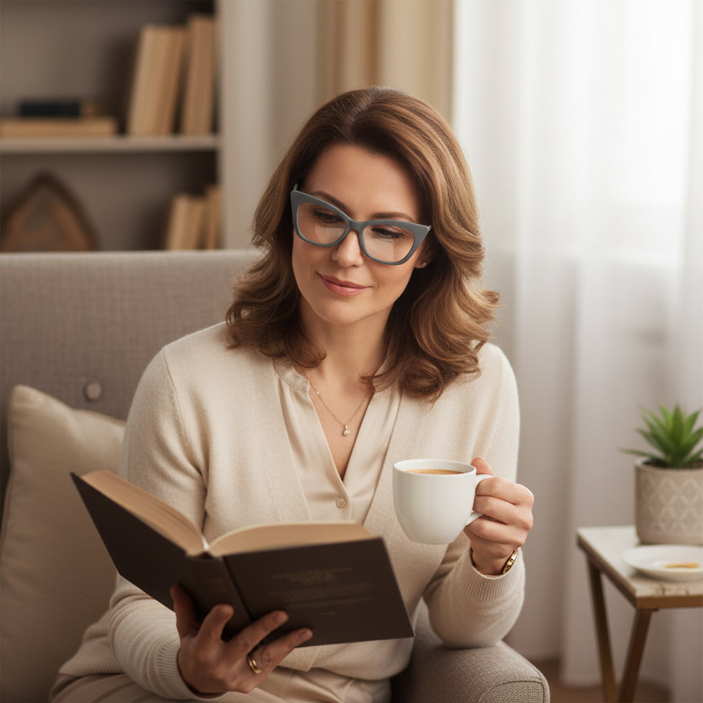 Panthera Reading Glasses, Cool Grey