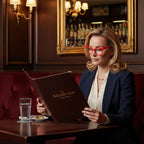 Panthera Reading Glasses, Red