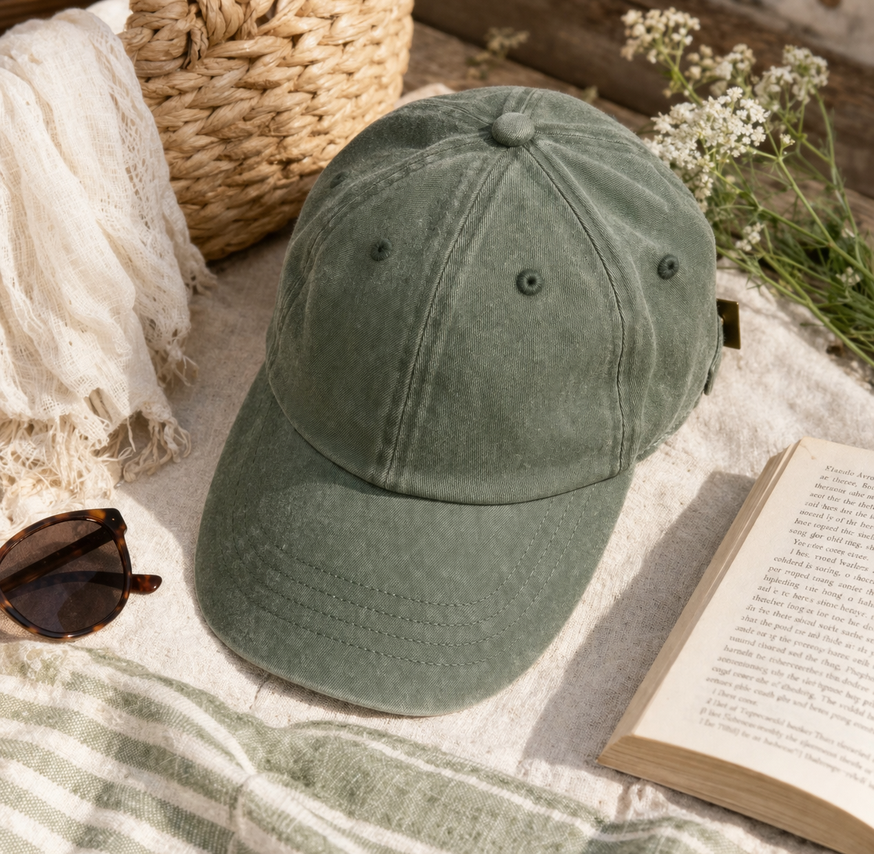 Aubrey Cap, Soft Washed Green