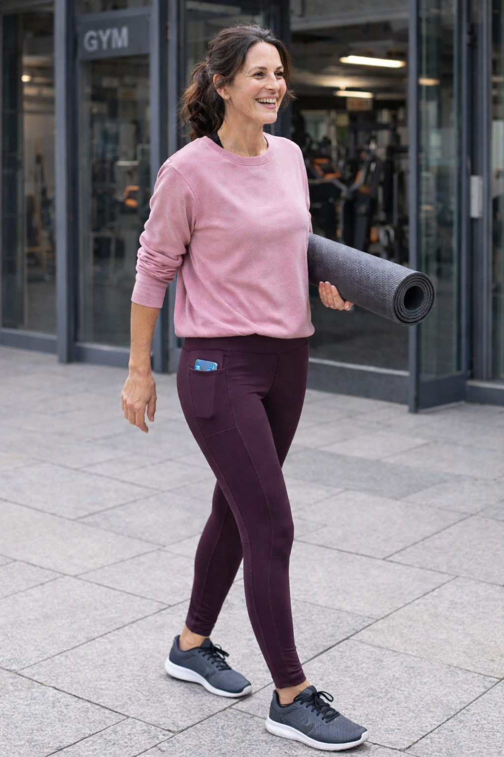 Tory TriDri Performance Leggings, Mulberry
