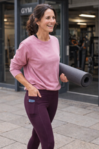 Tory TriDri Performance Leggings, Mulberry