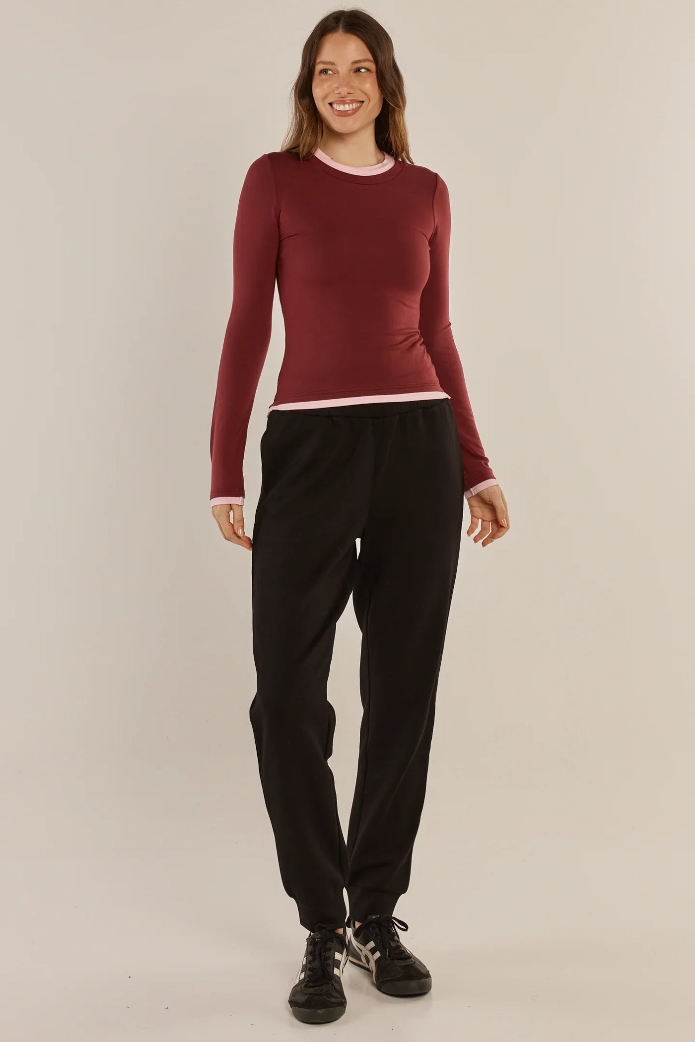 Cloud LS Tee, Burgundy