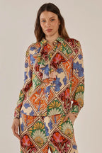Frida Frill Shirt, Villa Floral Print
