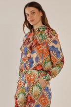 Frida Frill Shirt, Villa Floral Print