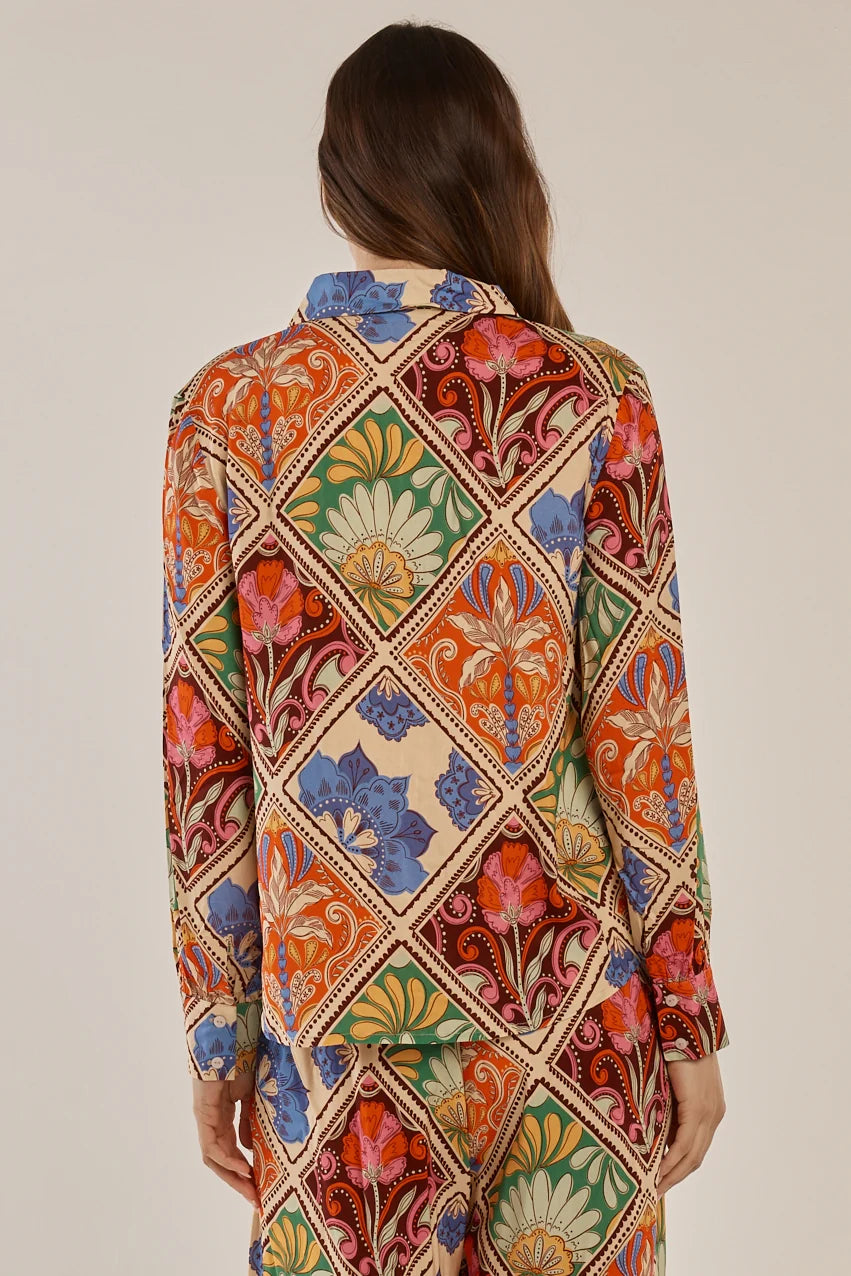 Frida Frill Shirt, Villa Floral Print