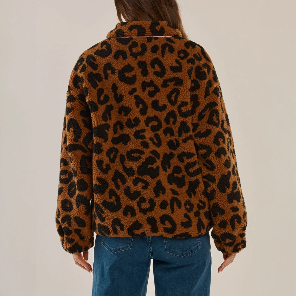 Jayne Fleece Jacket, Animal & Pink