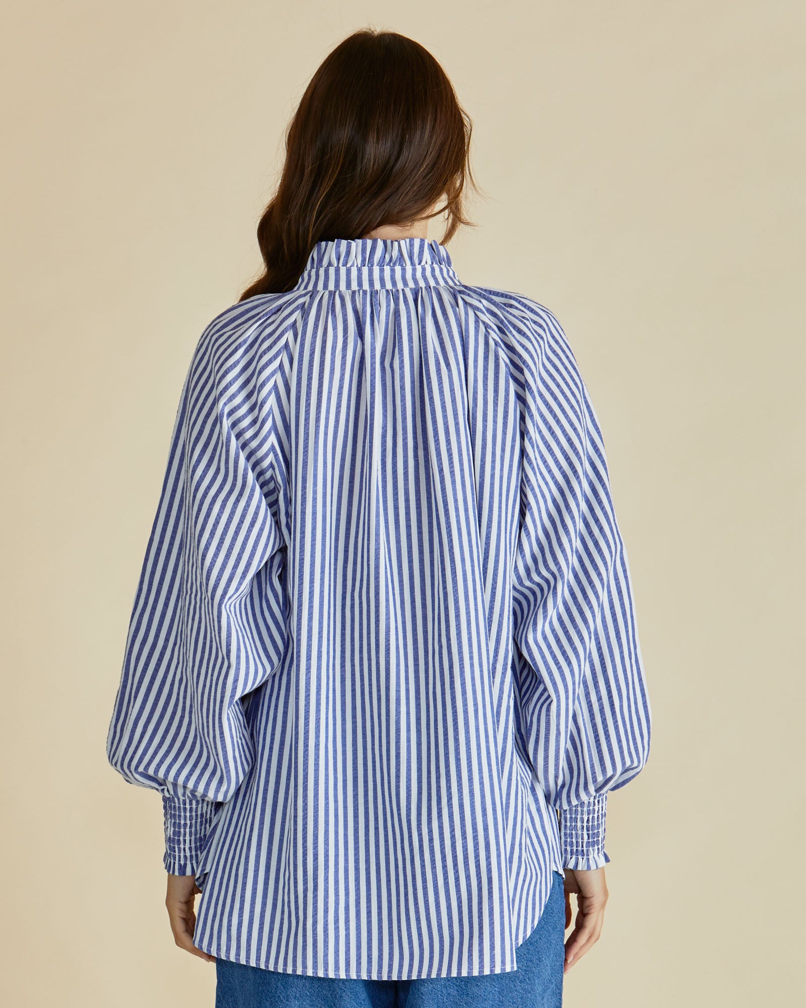 Romi Shirt, Navy Stripe