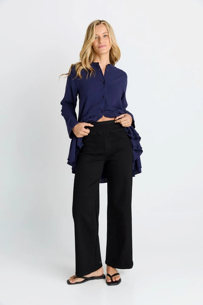 Straight Stretch Jean, Black