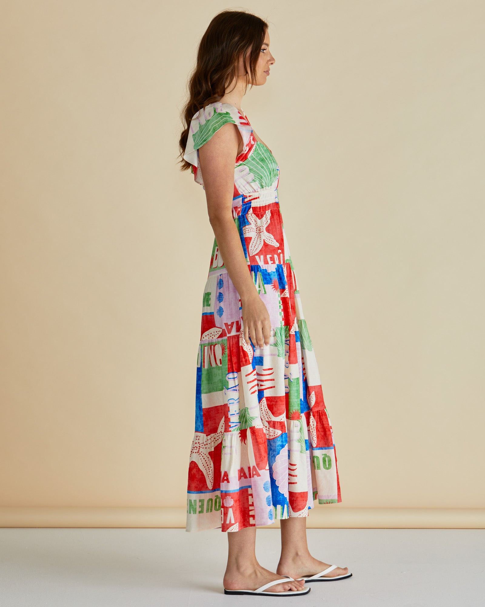Sadie Dress, Seashell Print