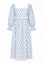 Anna Cotton Dress, Blue Lotus