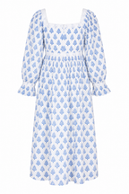 Anna Cotton Dress, Blue Lotus