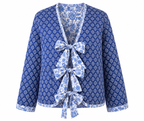 Lexis Reversible Quilted Jacket, Indigo Mosaic