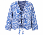 Lexis Reversible Quilted Jacket, Indigo Mosaic