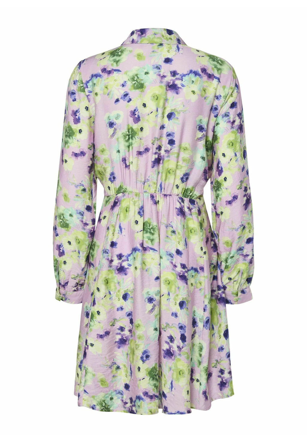 Kaya Long-Sleeved Shirt Dress, Pale Lilac