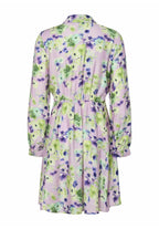 Kaya Long-Sleeved Shirt Dress, Pale Lilac