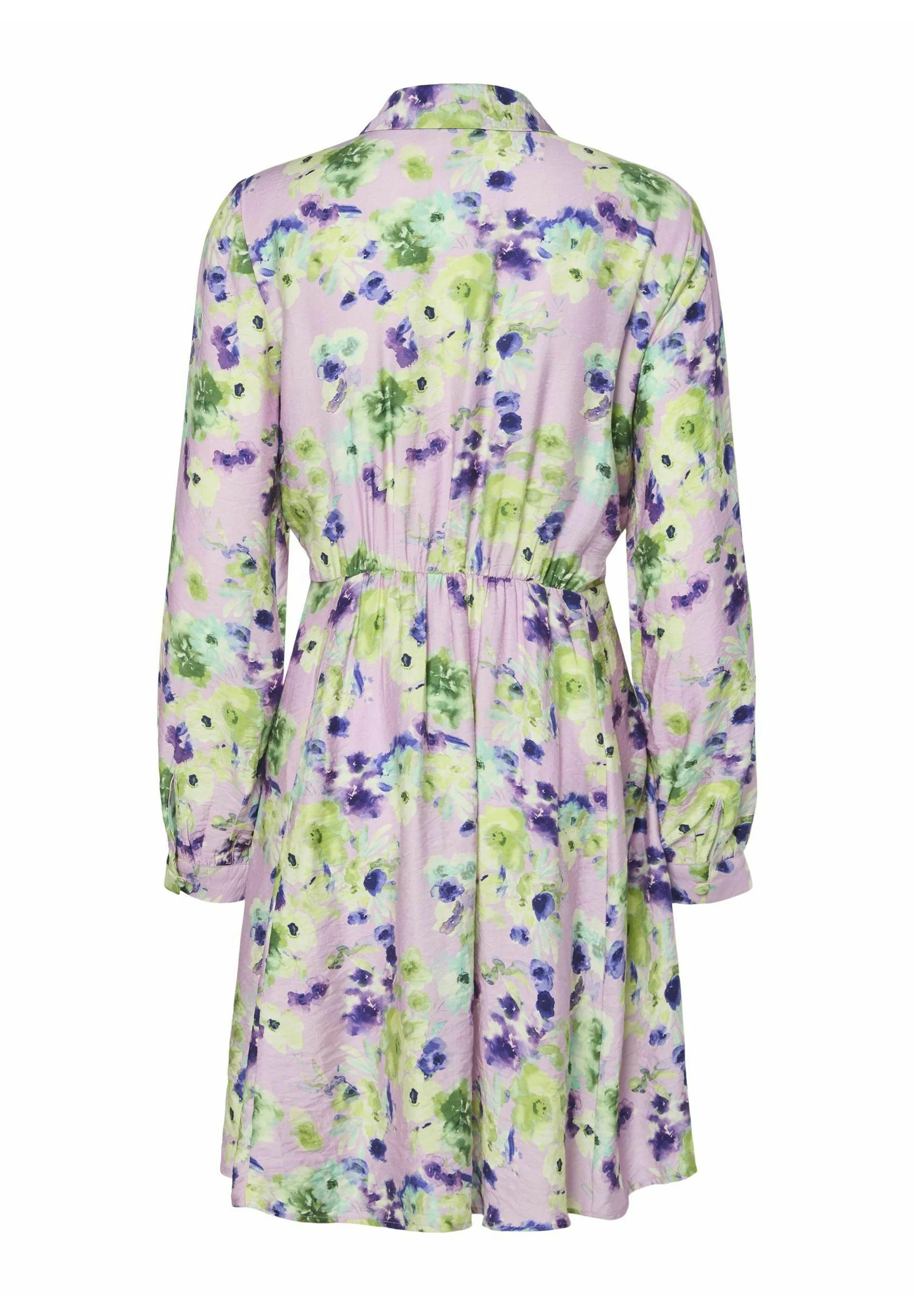 Kaya Long-Sleeved Shirt Dress, Pale Lilac