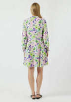 Kaya Long-Sleeved Shirt Dress, Pale Lilac