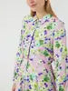 Kaya Long-Sleeved Shirt Dress, Pale Lilac