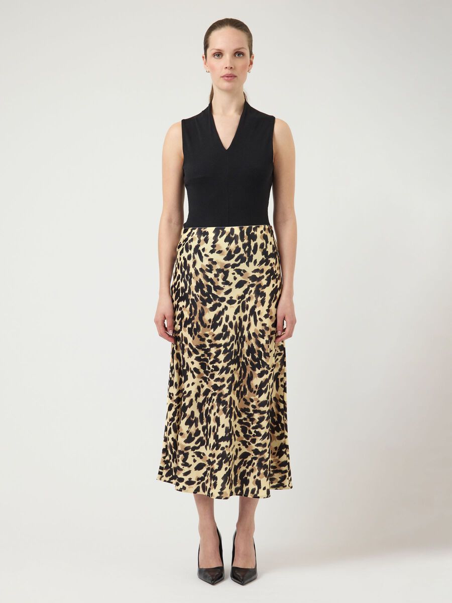 Pella Skirt, Black Leo Print