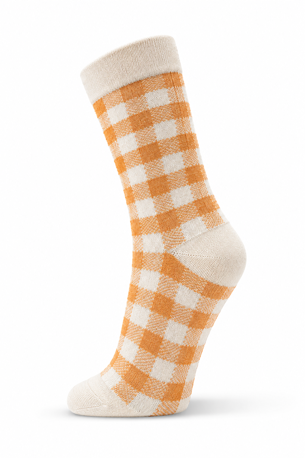 Blaise Socks, Orange Check
