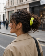 Salli Pure Silk Scrunchie, Lime Green