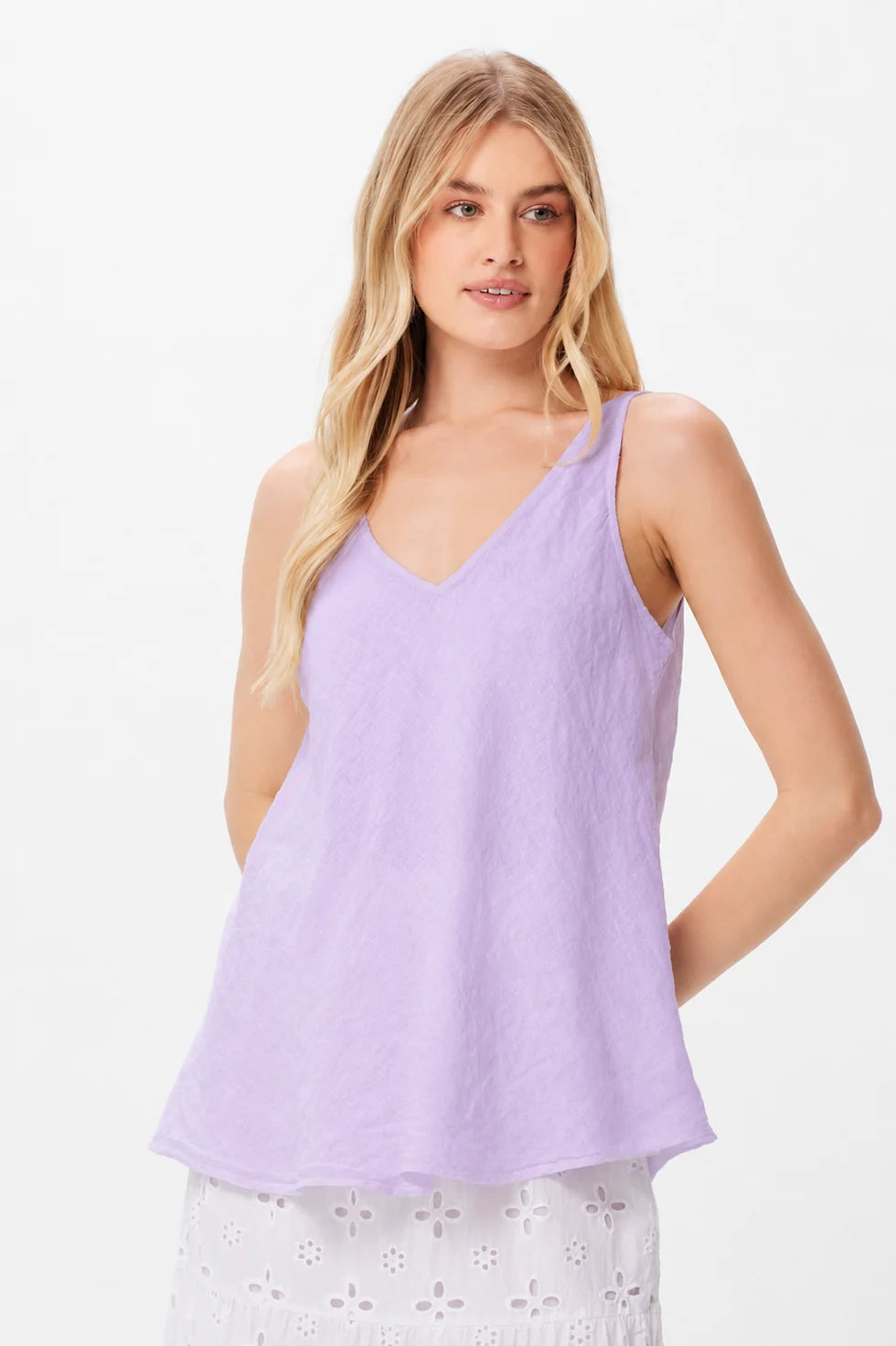 Teresa Linen Swing Cami, Lilac