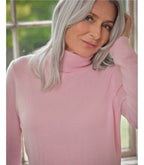 Cora Cashmere & Merino Polo Neck Jumper, Ballet Pink