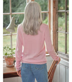 Cora Cashmere & Merino Polo Neck Jumper, Ballet Pink