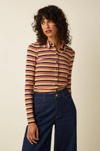 Josie Blouse, Multicolour Stripe