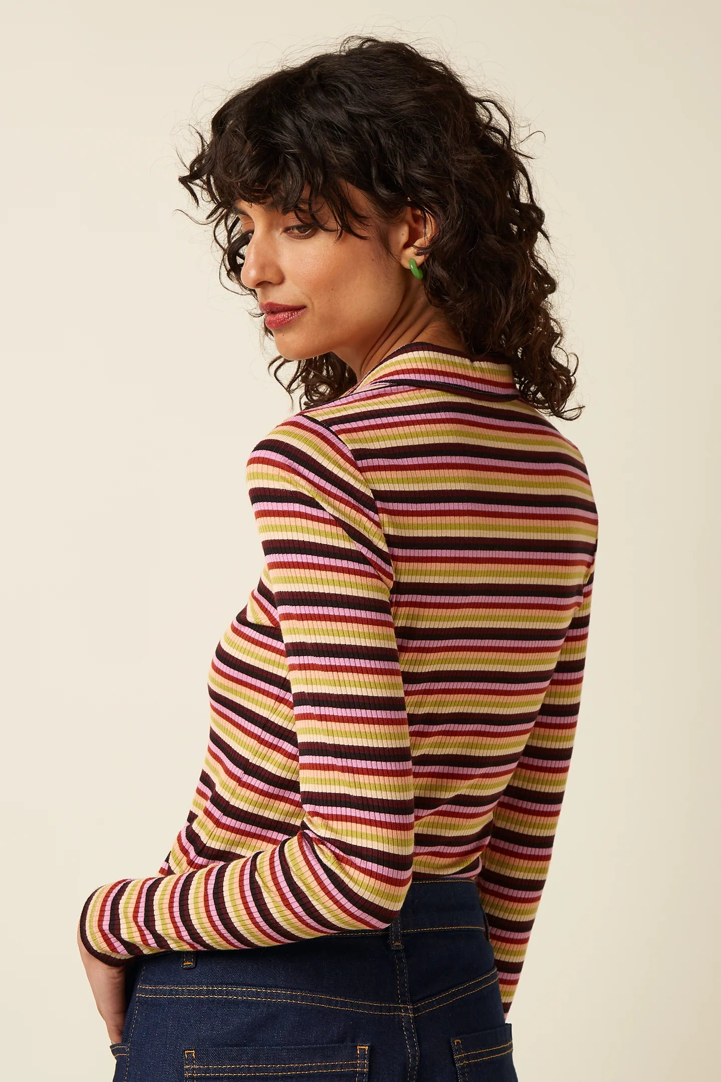 Josie Blouse, Multicolour Stripe