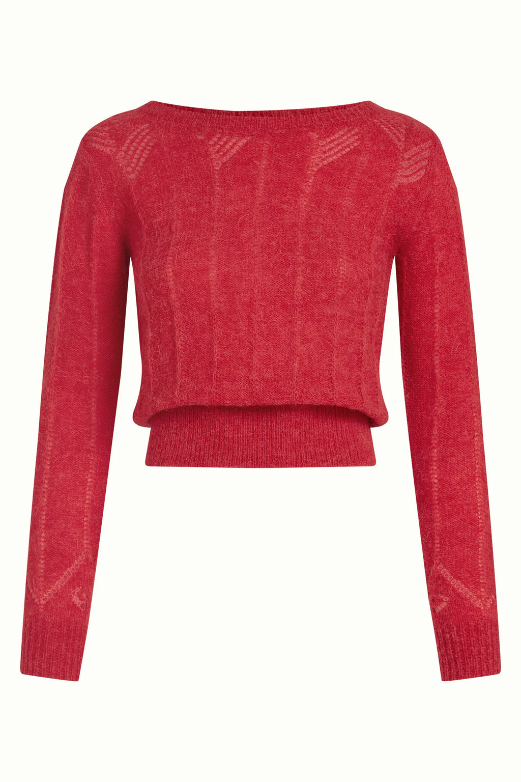 Lia Hiver Knit Top, Fiery Red