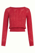 Lia Hiver Knit Top, Fiery Red