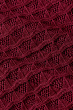 Avel Knitted Polo Top, Rhubarb Red