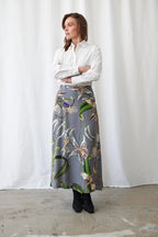 Orchid Grey A-Line Maxi Skirt