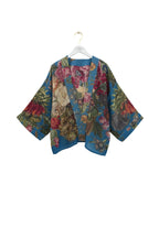 Primula Teal Wool Kimono Jacket