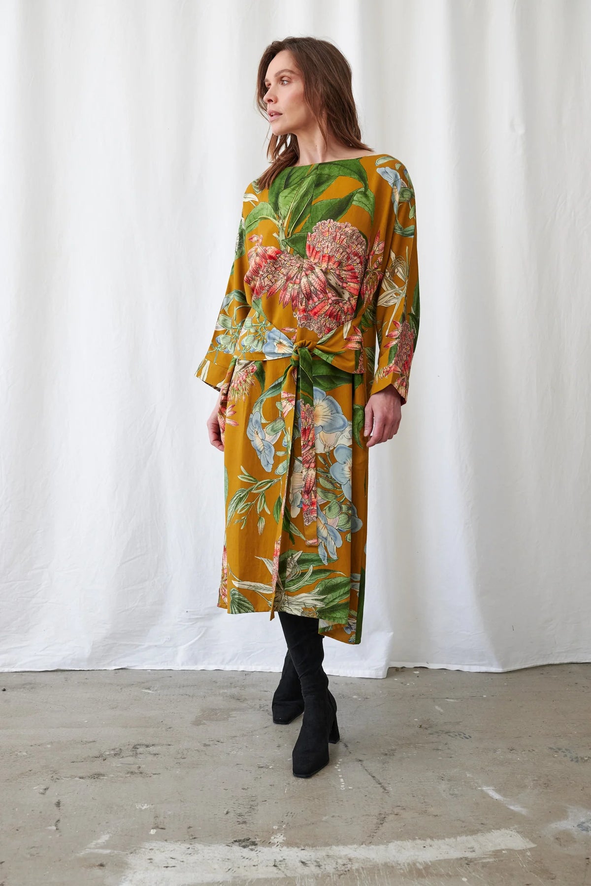 Rhodoleia Gold Kate Dress