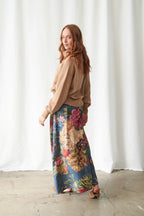Primula Blue A-Line Maxi Skirt