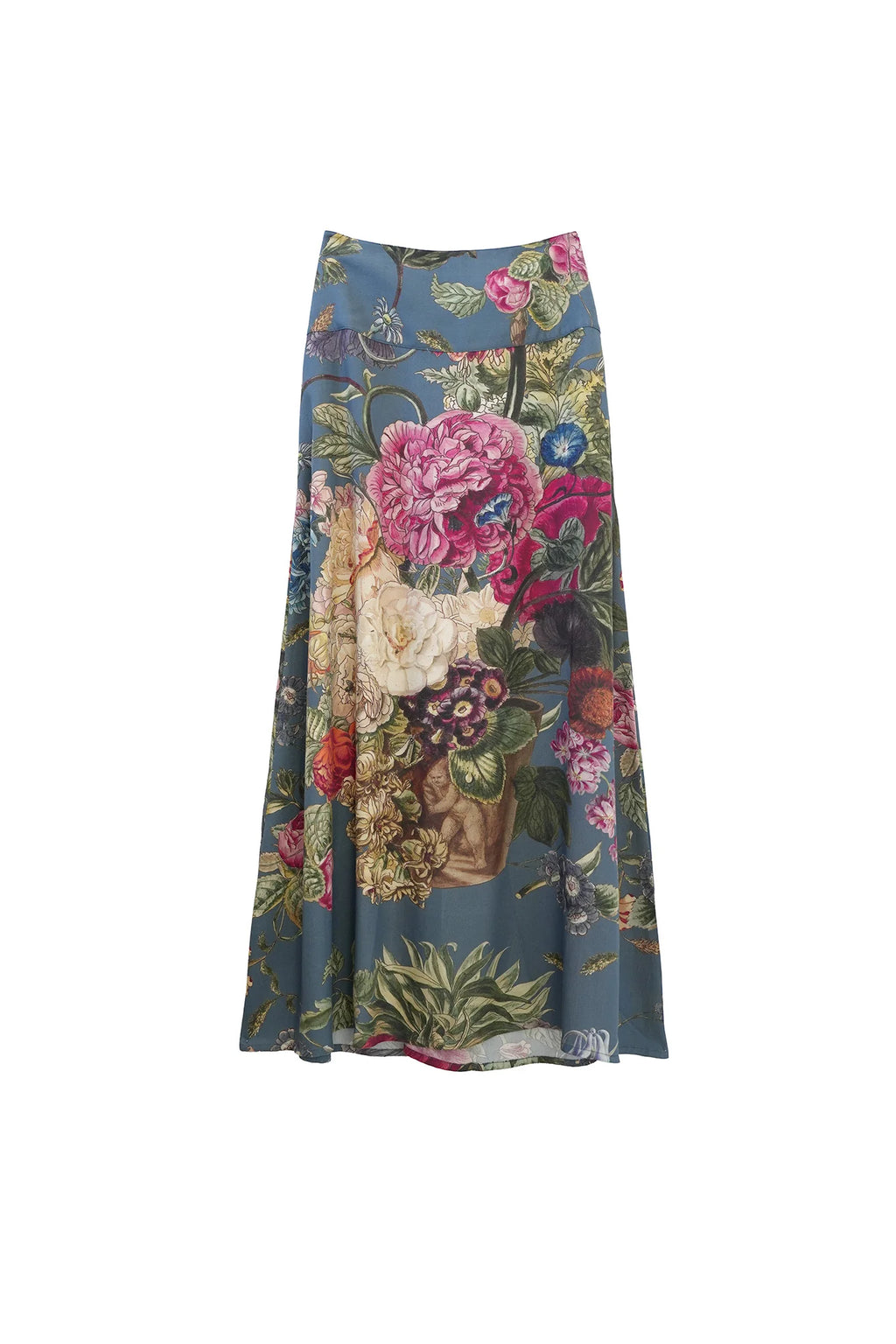 Primula Blue A-Line Maxi Skirt